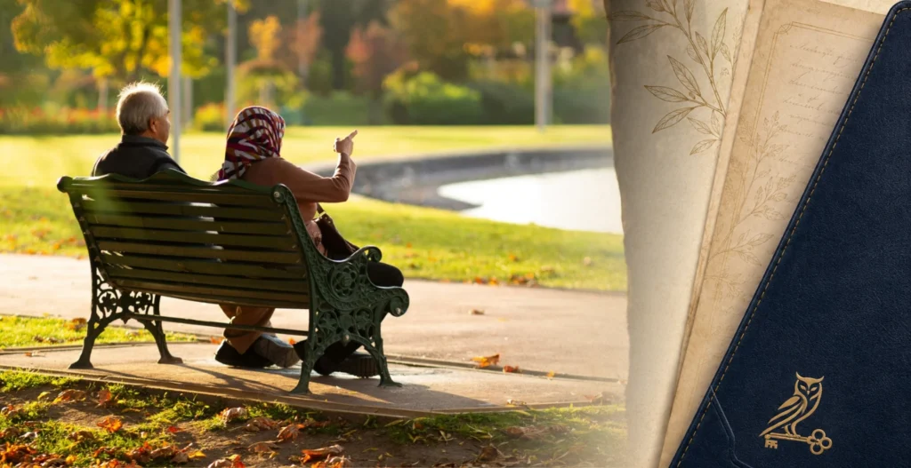 Older couple talking together about planning before incapacity and family support.