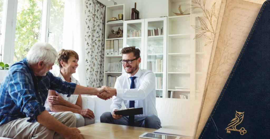 Older couple choosing a professional trustee after understanding what a trustee does and wanting to avoid placing the burden on family.